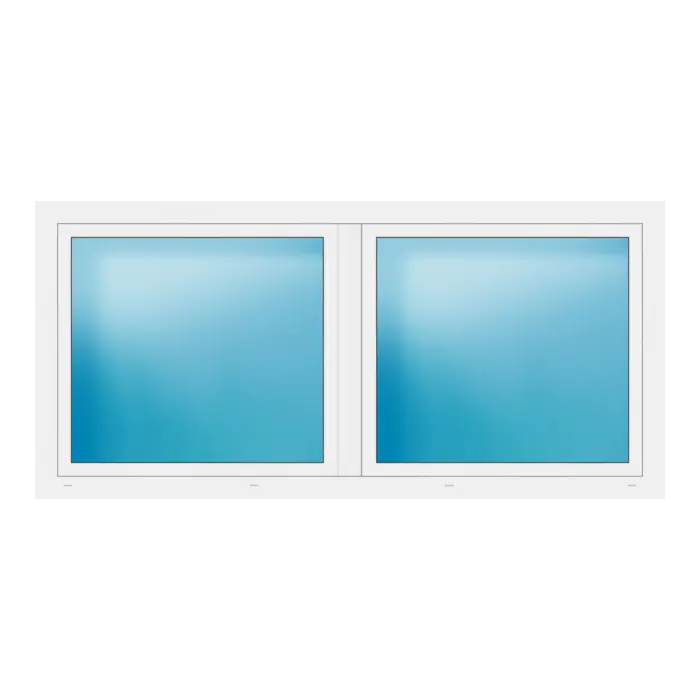 Zweiflügeliges Fenster 220x104 cm Weiß
