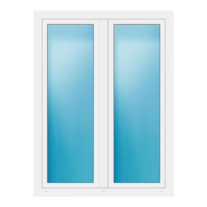 Zweiflügeliges Fenster 127,5x169 cm Weiß