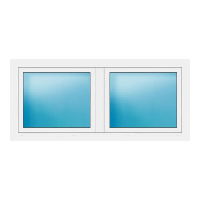 Zweiflügeliges Fenster 172x78 cm Weiß