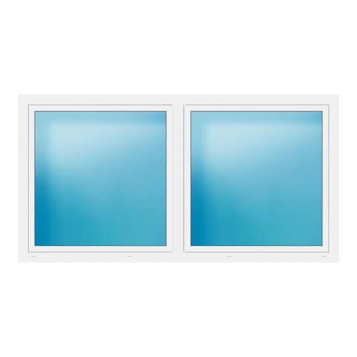 Zweiflügeliges Fenster 241,5x126,5 cm Weiß