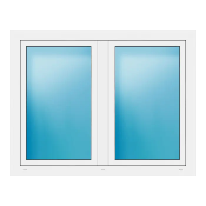 Zweiflügeliges Fenster 146x114,5 cm Weiß