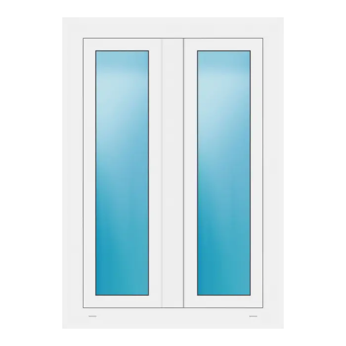 Zweiflügeliges Fenster 84x118 cm Weiß