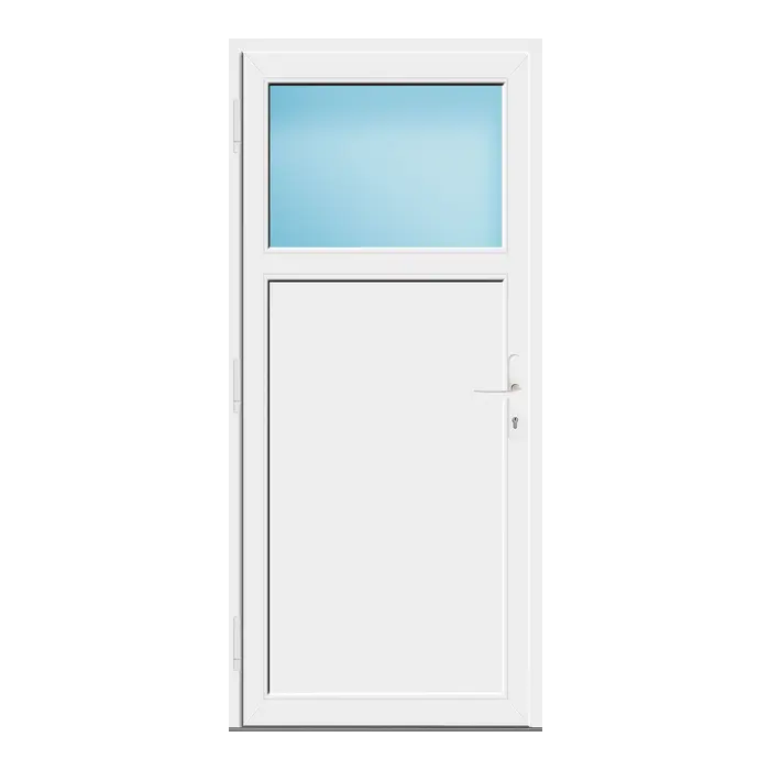 Nebeneingangstür 86x190 cm Golden Oak genarbt 1/3 Glas