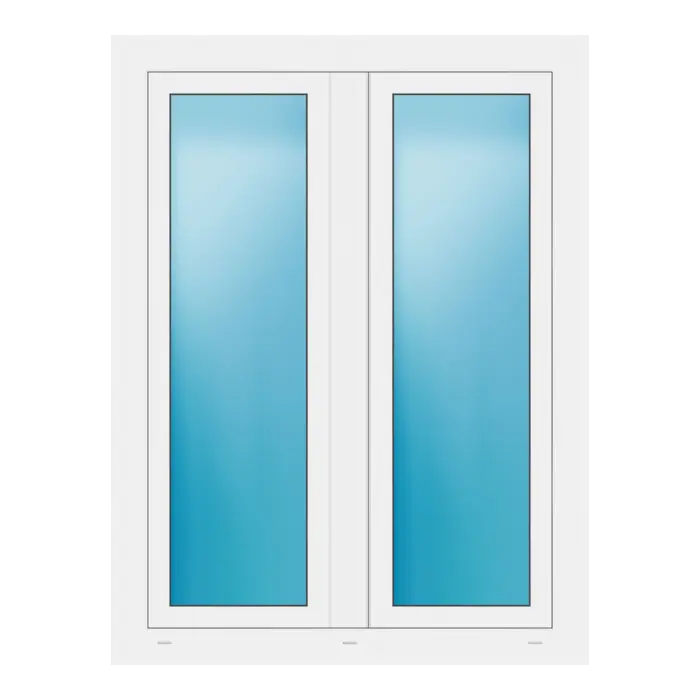 Zweiflügeliges Fenster 102,5x135 cm Weiß