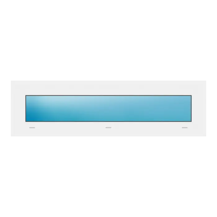 Festverglasung 105x30 cm Weiß