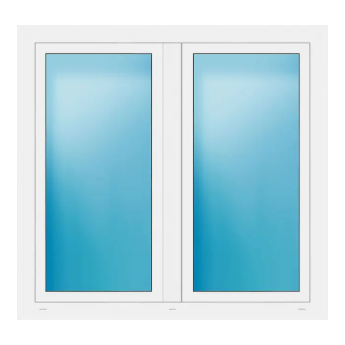 Zweiflügeliges Fenster 138x131 cm Weiß