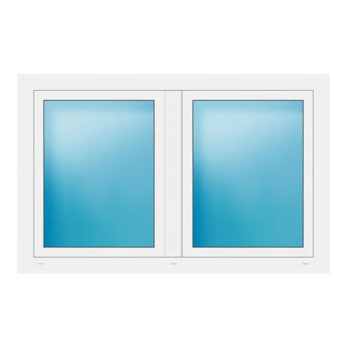 Zweiflügeliges Fenster 150x96 cm Weiß