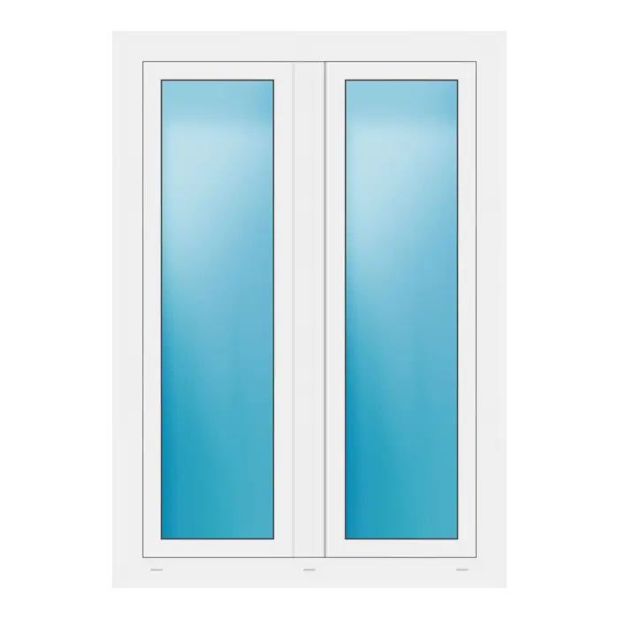 Zweiflügeliges Fenster 102x144 cm Weiß