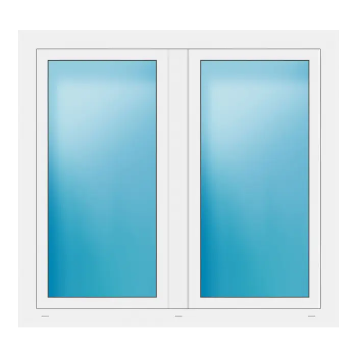 Zweiflügeliges Fenster 135x125 cm Weiß
