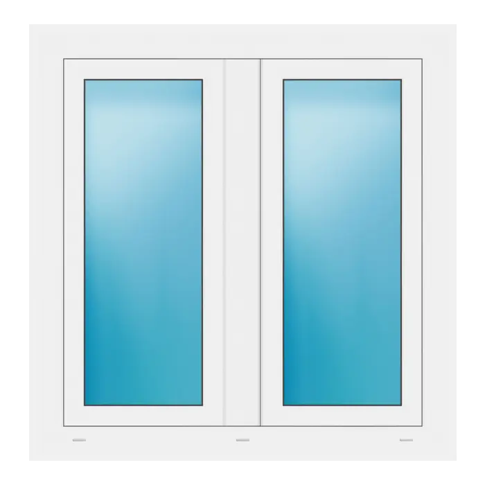 Zweiflügeliges Fenster 98x100 cm Weiß