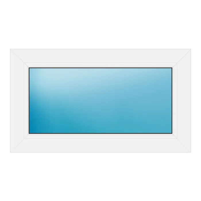 Festverglasung 77x44 cm Weiß