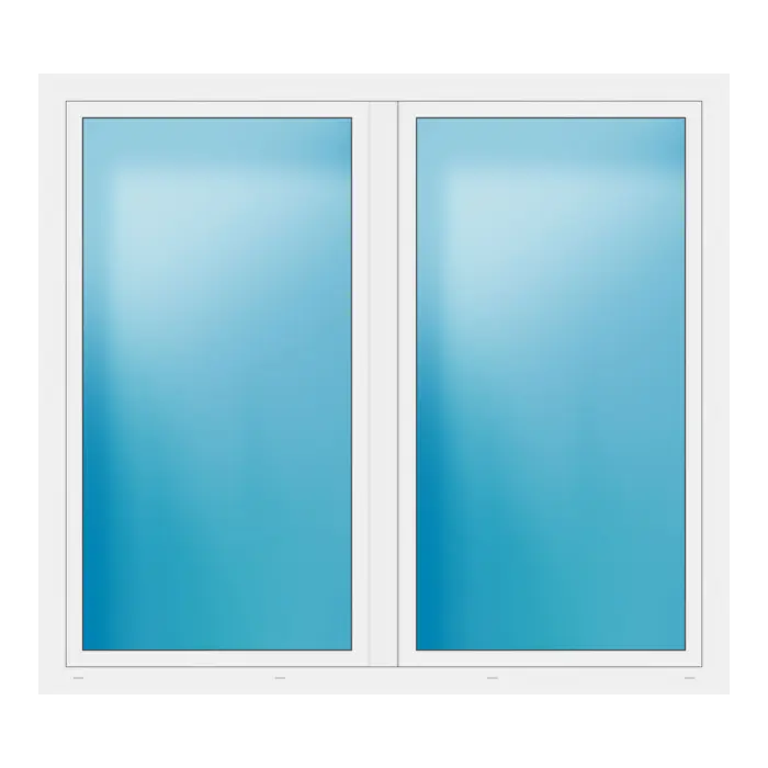 Zweiflügeliges Fenster 198x178 cm Weiß