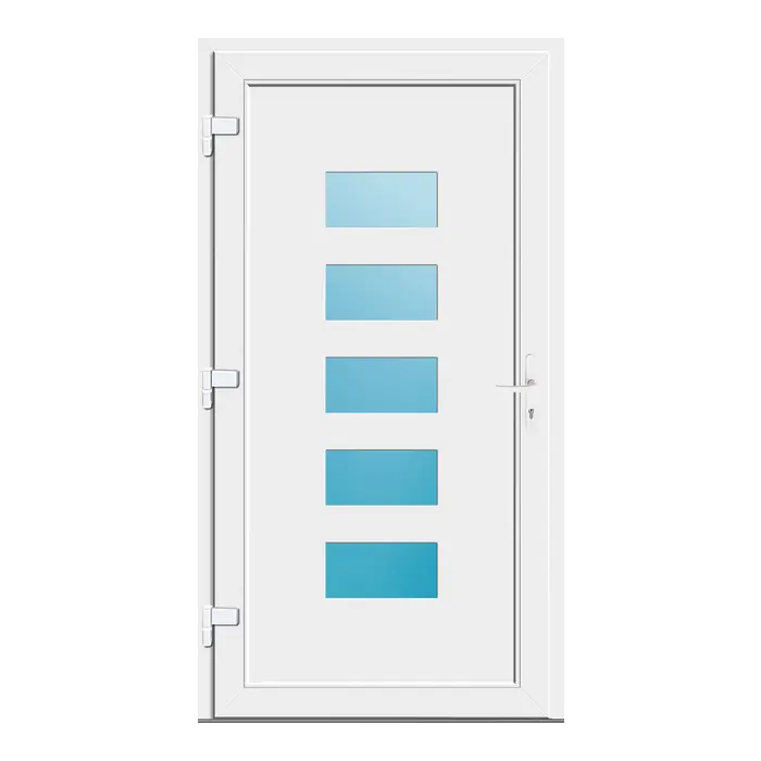 Haustür 115x215 cm Anthrazitgrau genarbt Merkur aus Kunststoff