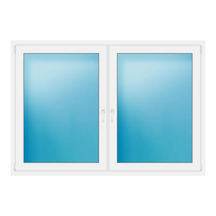 Zweiflügeliges Fenster 193x134 cm Weiß
