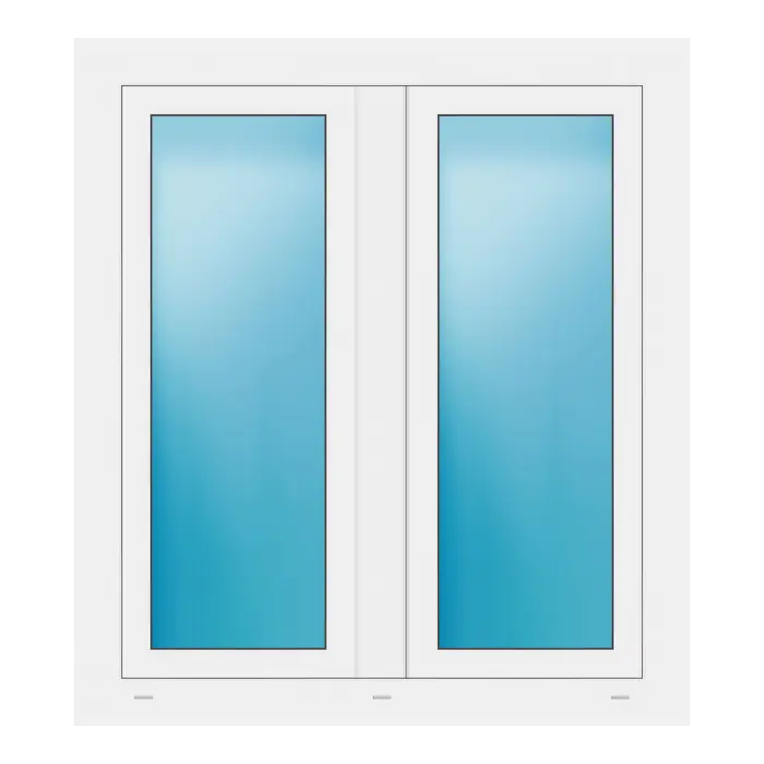 Zweiflügeliges Fenster 102x114 cm Weiß