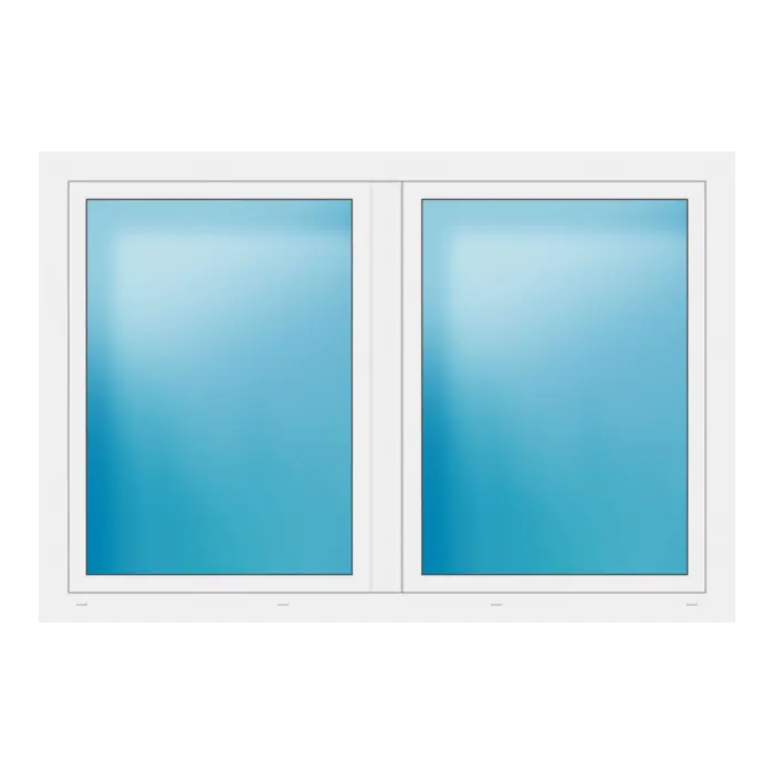 Zweiflügeliges Fenster 185x125 cm Weiß