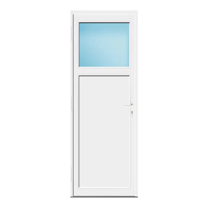 Nebeneingangstür 82x228 cm Weiß 1/3 Glas