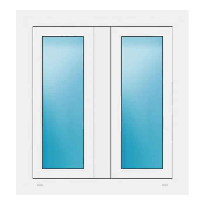 Zweiflügeliges Fenster 84x90 cm Weiß