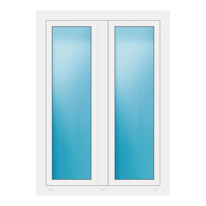 Zweiflügeliges Fenster 105x145 cm Weiß