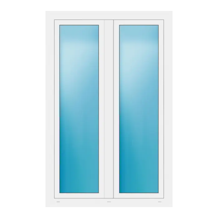 Zweiflügeliges Fenster 114x176 cm Weiß