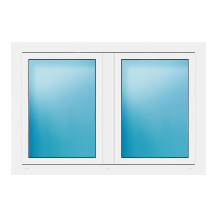 Zweiflügeliges Fenster 140x96 cm Weiß