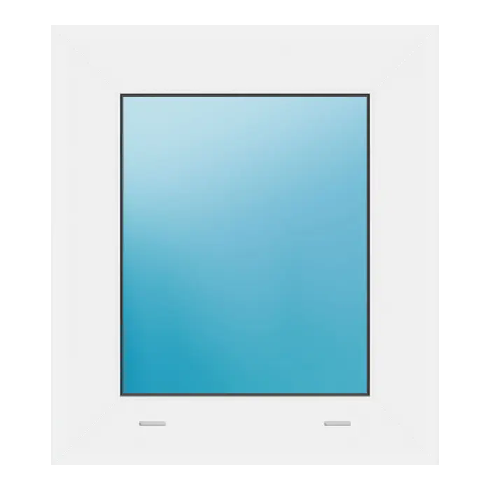 Festverglasung 44x50 cm Weiß