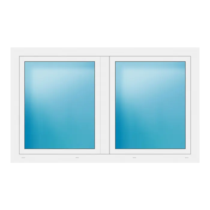 Zweiflügeliges Fenster 170x104 cm Weiß