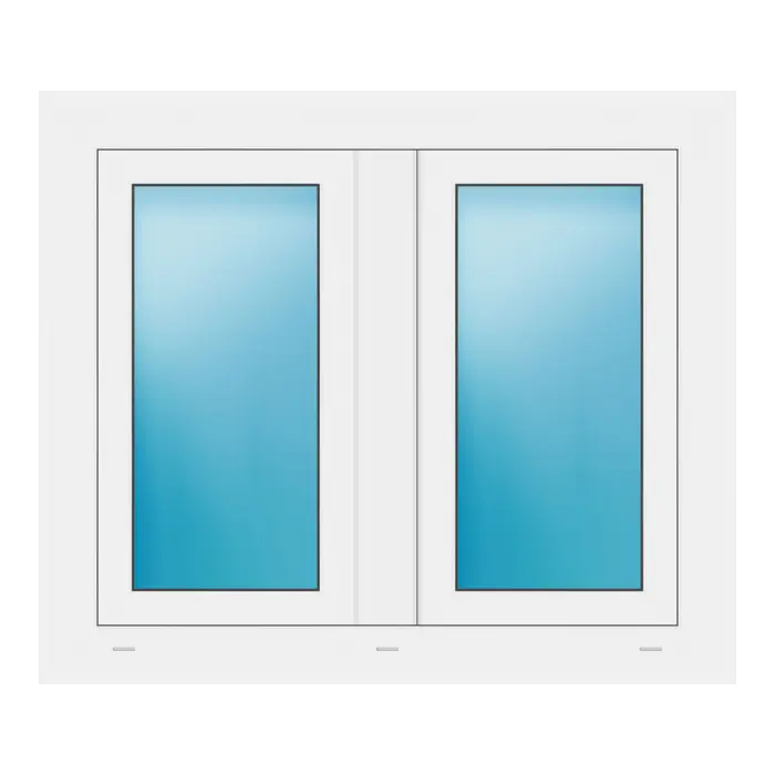 Zweiflügeliges Fenster 94x80 cm Weiß