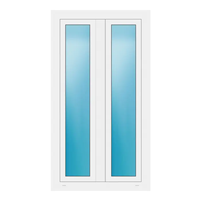 Zweiflügeliges Fenster 86x156 cm Weiß