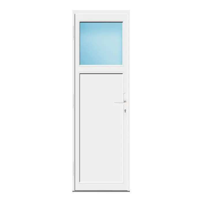 Nebeneingangstür 60x190 cm Anthrazitgrau genarbt 1/3 Glas