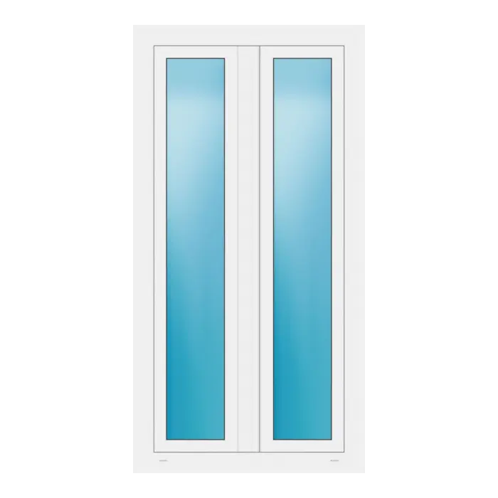 Zweiflügeliges Fenster 88x170 cm Weiß