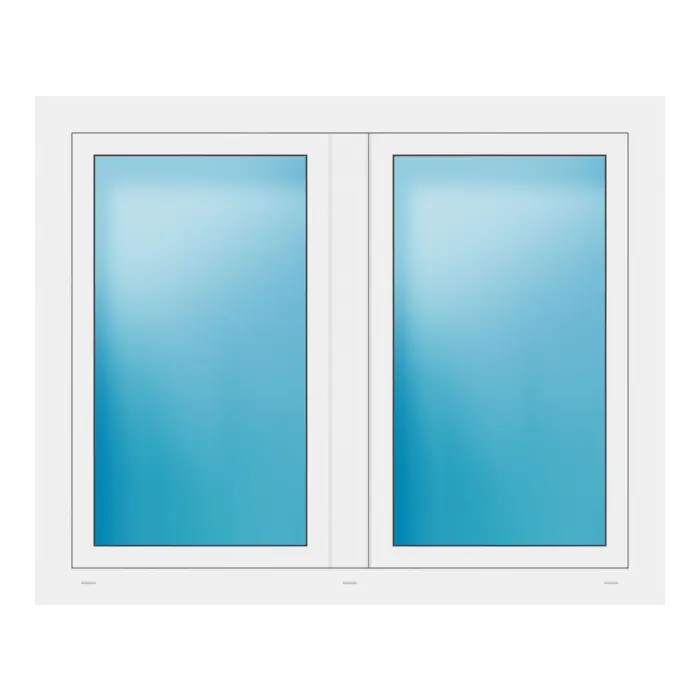 Zweiflügeliges Fenster 135x109 cm Weiß