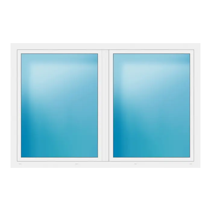 Zweiflügeliges Fenster 228x150 cm Weiß