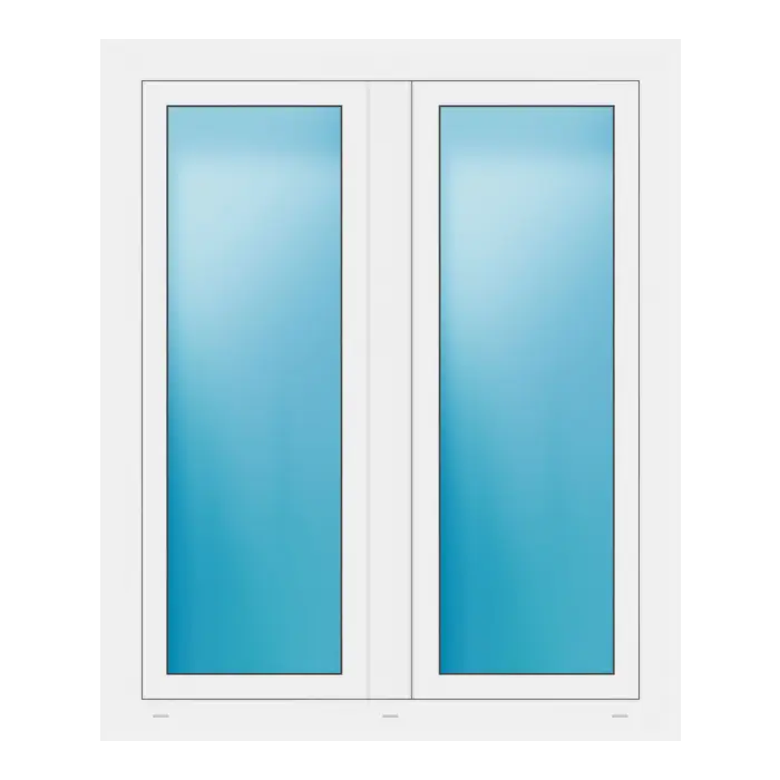 Zweiflügeliges Fenster 110x133 cm Weiß