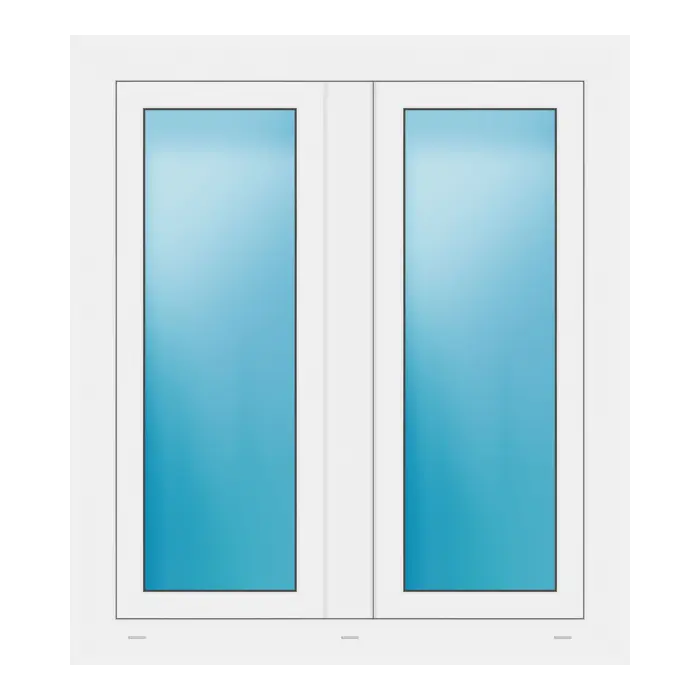 Zweiflügeliges Fenster 96x108 cm Weiß
