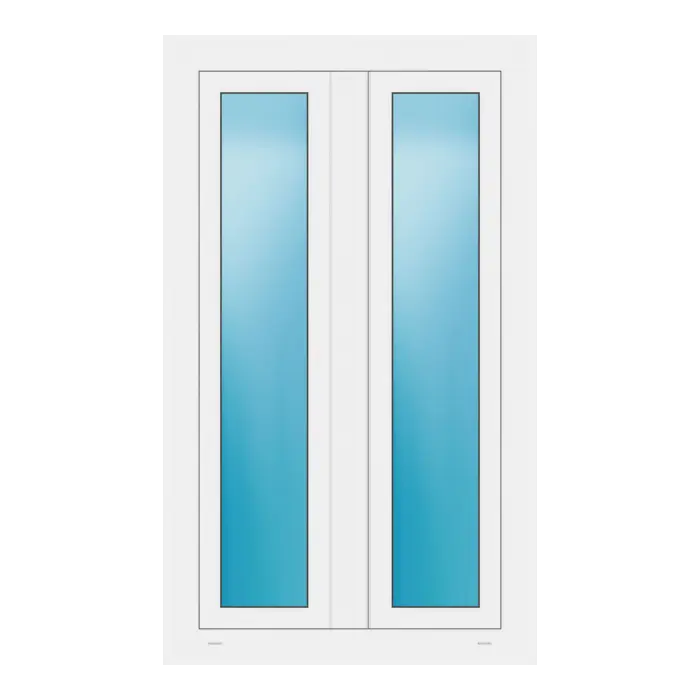 Zweiflügeliges Fenster 82x138 cm Weiß