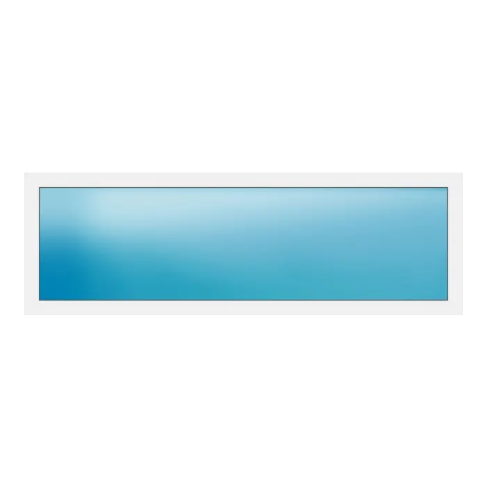 Festverglasung 236,5x77 cm Weiß