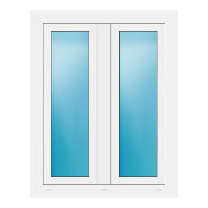 Zweiflügeliges Fenster 90x114 cm Weiß