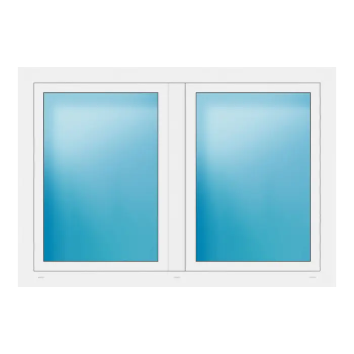 Zweiflügeliges Fenster 156x108 cm Weiß