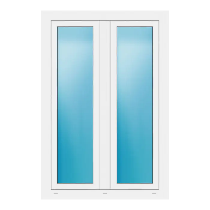 Zweiflügeliges Fenster 100x148 cm Weiß