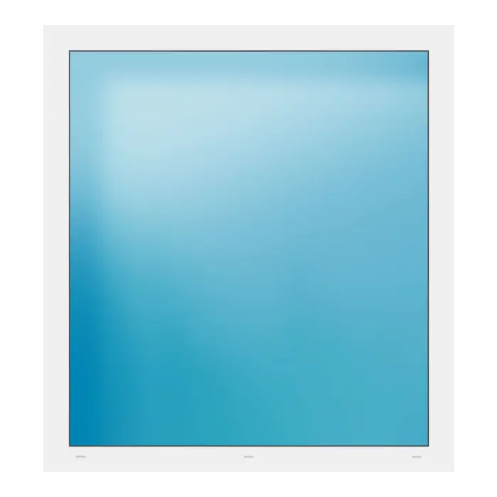 Festverglasung 126x137 cm Weiß