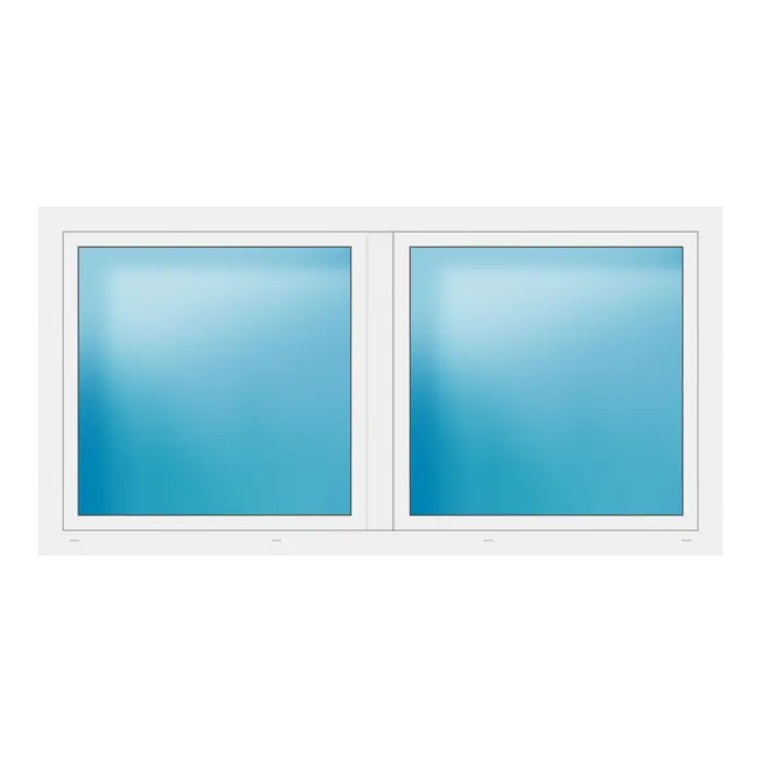 Zweiflügeliges Fenster 216x110 cm Weiß