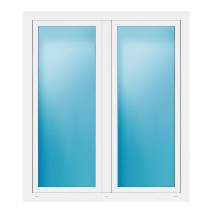 Zweiflügeliges Fenster 138x158 cm Weiß