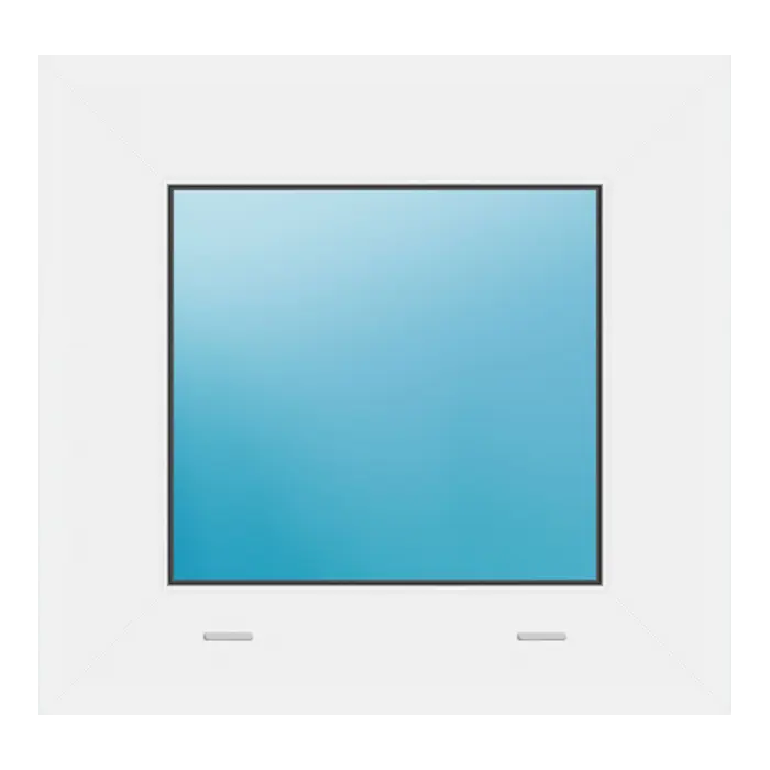 Festverglasung 42x40 cm Weiß