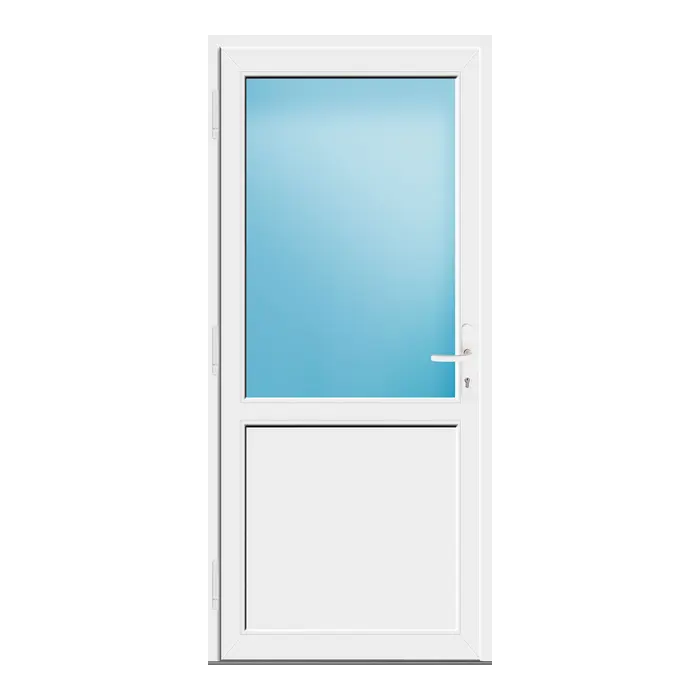 Nebeneingangstür 90x200 cm Anthrazitgrau genarbt 2/3 Glas