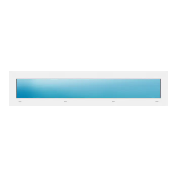 Festverglasung 164x36 cm Weiß