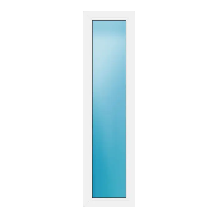 Festverglasung 45x170 cm Weiß