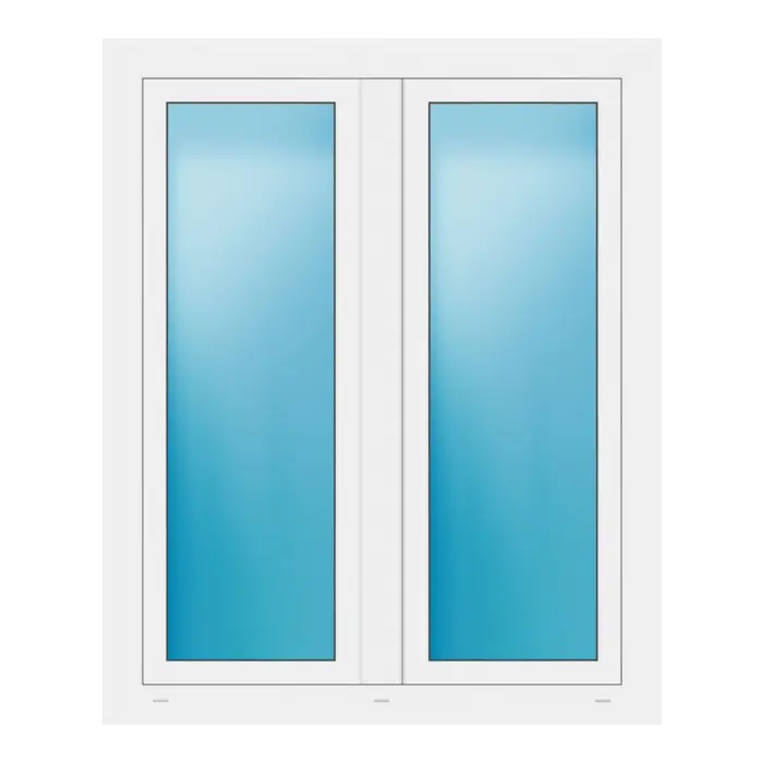 Zweiflügeliges Fenster 110x135 cm Weiß