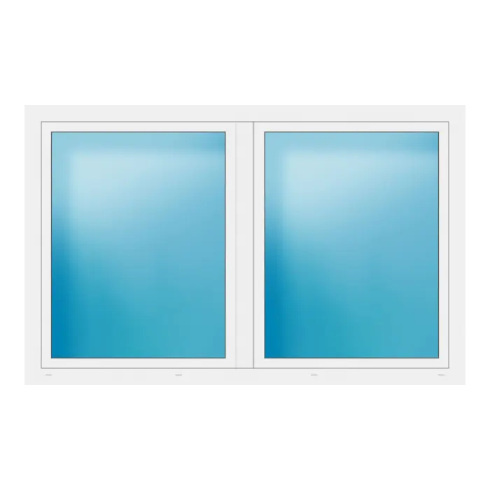 Zweiflügeliges Fenster 208x132 cm Weiß
