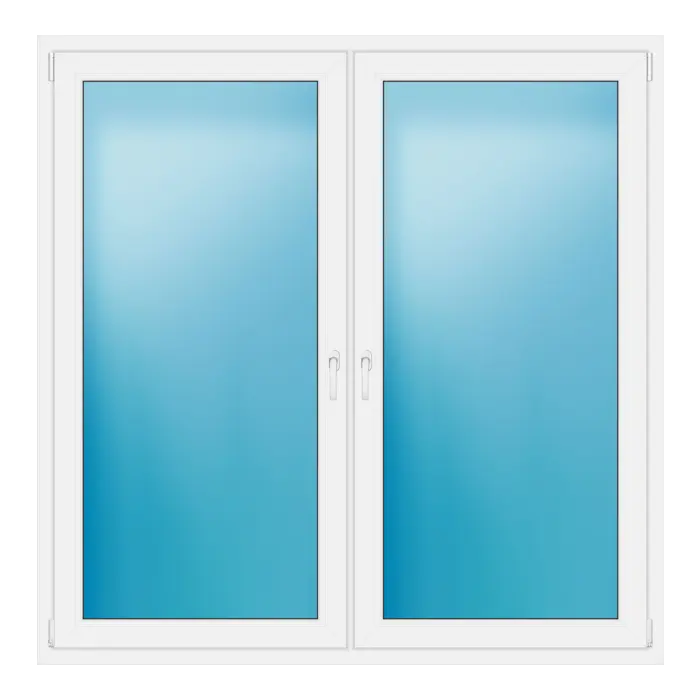 Zweiflügeliges Fenster 175x175,8 cm Weiß